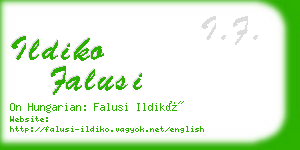 ildiko falusi business card